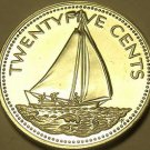 Rare Proof Bahamas 1978 25 Cents~6,931 Minted~Bahamian Sloop~Free Shipping