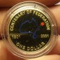 Rare Cameo Proof Australia 2001 Dollar~Centenary Of Federation~22,923 Minted~F/S