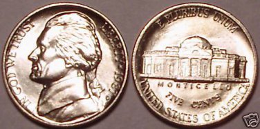 1987-D BRILLIANT UNCIRCULATED JEFFERSON<NICE NICKEL>!
