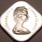 Rare Proof Bahamas 1970 15 Cents~Triangle Coin~Hibiscus~23,000 Minted~Free Ship