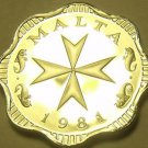 Rare Proof Malta 1981 2 Mils~Maltese Cross~1,453 Minted~Incredible~Free Shipping