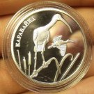Fantasy Silver-Plated Proof Russia 2014 2 Roubles~Glossy Ibis~Free Shipping