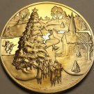 Franklin Mint Solid Bronze Proof Medallion~Christmas 1971~Fantastic~Free Ship