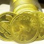 Gem Unc Roll (25 Coins) Large 28.3mm~25 Cents In Drinks Brass Bar Token~Fr/Ship
