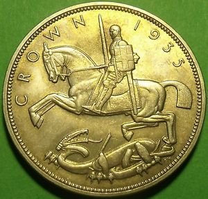 Great Britain 1935 Silver Crown~Incuse Edge Incription~