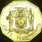 Rare Proof Jamaica 1980 50 Cents~Only 2,688 Minted~Marcus Garvey~Free Shipping