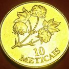 Mozambique 1994 10 Meticais Gem Unc~Cotton Plant~Only Year Minted~Free Shipping