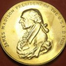 Gem Unc James Madison Presidential Bronze Inauguration Medallion~Free Shipping