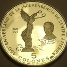 El Salvador 1971 5 Colones Rare Silver Proof~Liberty Statue~Independence~FR/Ship El Salvador 1971 5 Colones Rare Silver Proof~Liberty Statue~Independence~FR/Ship