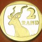 Rare Proof South Africa 1992 2 Rand~Greater Kudu~10,000 Minted~Free Shipping