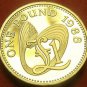 Extremely Rare Cameo Proof Guernsey 1988 Pound~2,500 Minted~Elizabeth II~Fr/Ship