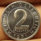 Proof Austria 1971 2 Groschen~Only 82,000 Minted~Imperial Eagle~Free Shipping