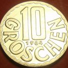 Proof Austria 1964 10 Groschen~Imperial Eagle~Free Ship