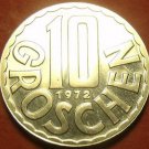 Proof Austria 1972 10 Groschen~Only 81,000 Minted~Imperial Eagle~Free Shipping