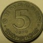 Austria 1973 5 Groschen Proof~Austrian Shield On Breast~Zinc~149,000 Minted~F/S