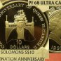Solomons 1992 $10 Coronation Anniversary NGC PF-68 UC~Population-1~Free Ship