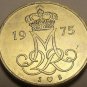 Denmark 1975-H.S.B. 10 Ore Gem Unc~Oak Leaves~Crowned Monogram~Free Shipping