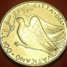 Vatican 1970 100 Lire Gem Unc~Dove In Flight With Olive Branch~Key Date~Free Shi