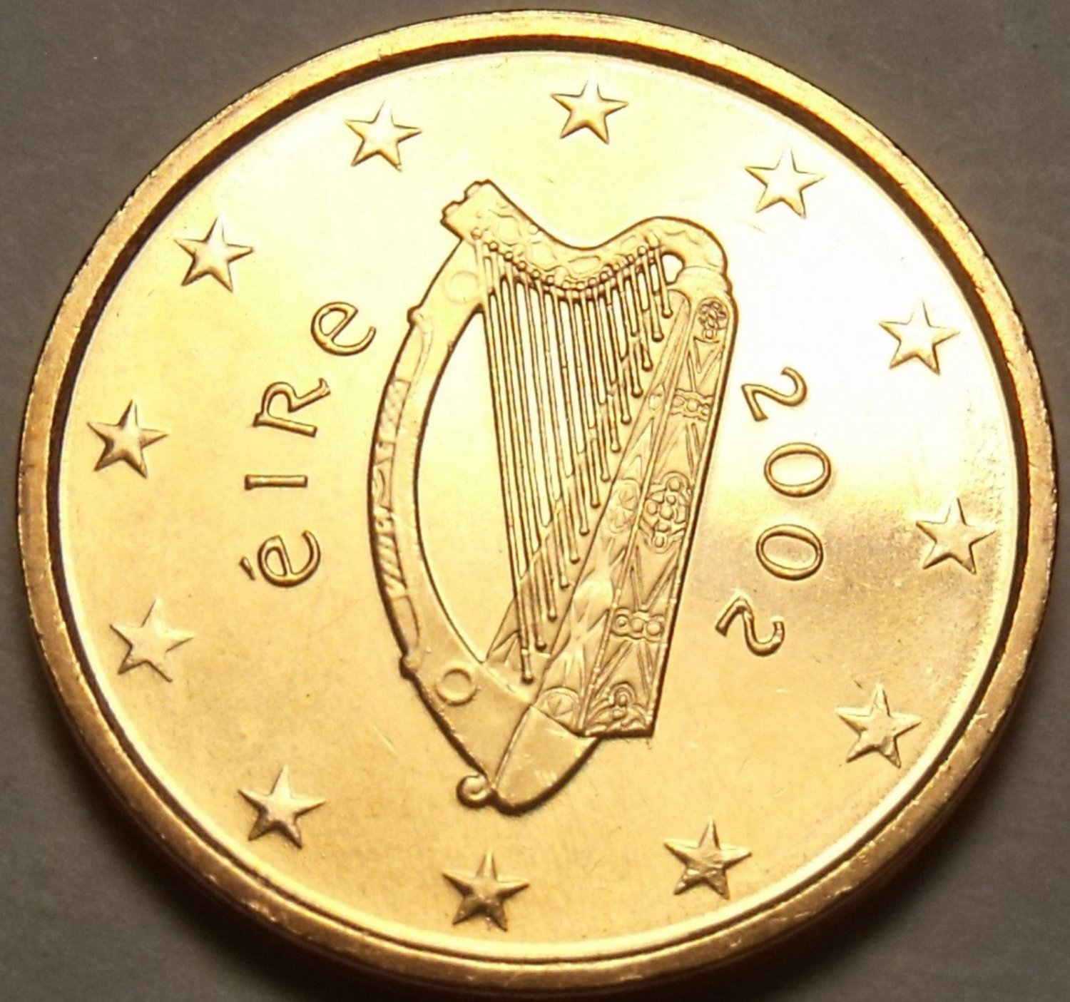 ireland-2002-2-euro-cents-gem-bu-irish-harp-free-shipping