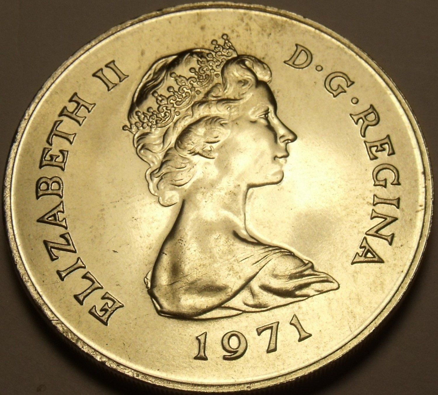 Gibraltar 1971 25 Pence Unc~75,000 Minted~Barbery Ape~Free Shipping