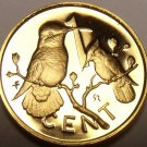 Rare Cameo Proof British Virgin Islands 1978 Cent~Hummingbird~7,059 Minted~Fr/Sh