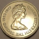 Guernsey 1977 25 Pence Gem Unc~The Queens Silver Jubilee~Free Shipping