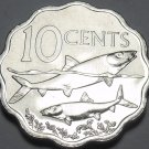 Unc Bahamas 2016 10 Cents~Bone Fish~Scalloped Coin~Free Shipping*
