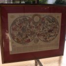 Colored World Zodiac Map~Planisfero Del Globo Celeste~Italian Tex~Awesome~