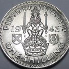 Great Britain 1943 Shilling Silver Unc~Free Shipping