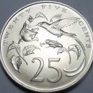 Jamaica 1970 25 Cents Gem Unc~RARE~Hummingbirds~Only 5,000 Minted~Free Shipping