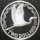 New Zealand 2 Dollars, 1990 Rare Silver Proof~Kotuku, White Heron~10k Minted~F/S New Zealand 2 Dollars, 1990 Rare Silver Proof~Kotuku, White Heron~10k Minted~F/S