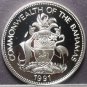 Bahamas 1991 $5.00 Silver Proof~RARE~7,000 Minted~Christopher Columbus~Free Ship
