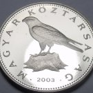 Large Rare Proof Hungary 2003-BP 50 Forint~Only 7,000 Minted~Saker Falcon~Fr/Shi