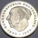 Germany 1977-F 2 Marks Proof~Theodor Heuss~51,000 Minted In Stuttgart~Free Ship Germany 1977-F 2 Marks Proof~Theodor Heuss~51,000 Minted In Stuttgart~Free Ship
