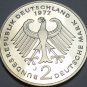 Germany 1977-J 2 Marks Proof~Konrad Adenauer~43,000 Minted In Hamburg~Free Ship