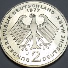 Germany 1977-J 2 Marks Proof~Theodor Heuss~43,000 Minted In Hamburg~Free Ship Germany 1977-J 2 Marks Proof~Theodor Heuss~43,000 Minted In Hamburg~Free Ship