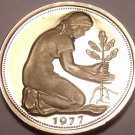 Germany - Federal Republic 50 Pfennig, 1977-F Proof~51k Minted~Women Planting~FS