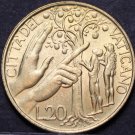 Vatican City 20 Lire, 1988, Tempation Of Adam and Eve At The Apple Tree~UNC~Fr/S Vatican City 20 Lire, 1988, Tempation Of Adam and Eve At The Apple Tree~UNC~Fr/S