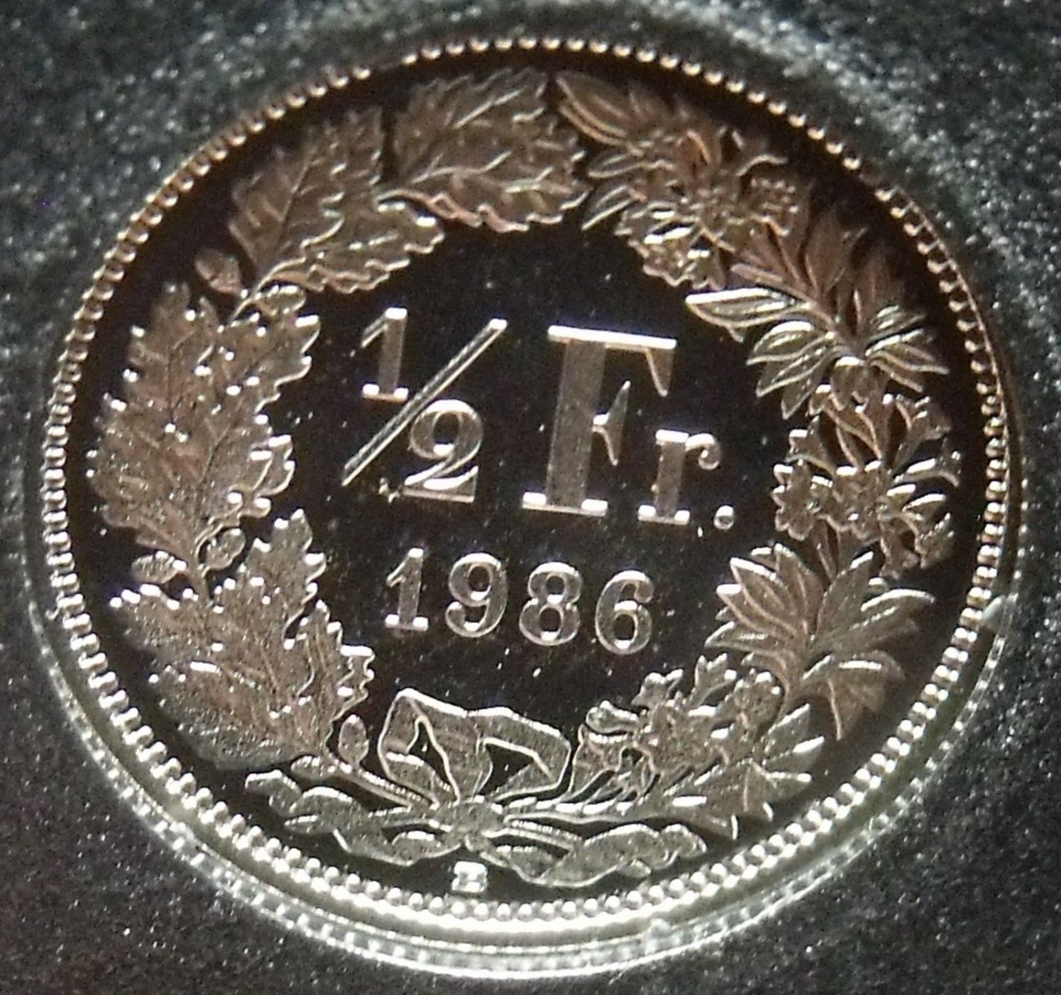 Rare Proof Switzerland 1986 Half Franc~10,000 Minted~Helvetia~Free Shipping