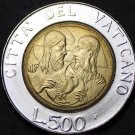 Vatican 500 Lire 1988 Gem Unc~Dove~Bi-Metal~Fantastic~Free Shipping