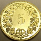 Switzerland 5 Rappen, 1986~Rare Proof~Only 10,000 Minted~Free Shipping