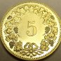 Switzerland 5 Rappen, 1986~Rare Proof~Only 10,000 Minted~Free Shipping