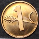 Switzerland 1985 Rappen Rare Proof~Only 12,000 Minted~Oat Sprig~Cross~Free Ship
