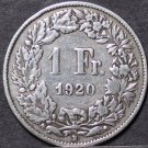 Switzerland 1920 Franc~Helvetia~Free Shipping