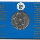 Pope John Paul II Visit To Canada Fort Simpson Sept 9-20, 1984 Medallion~Fr/Ship