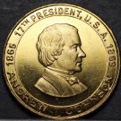 Andrew Johnson 17th President Bronze Medallion~Sir Veto~The Tailor President~F/S