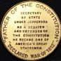 James Madison 4th President Bronze Medallion~The Father Of The Constitution~F/Sh