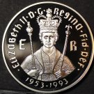Jamaica $10, 1993~RARE SILVER PROOF~5,500 Minted~Coronation Of Queen Elizabeth