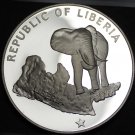 Liberia 5 Dollars, 1976 Rare Silver Proof~Only 3,683 Minted~Elephant Coin~Fr/Shi Liberia 5 Dollars, 1976 Rare Silver Proof~Only 3,683 Minted~Elephant Coin~Fr/Shi