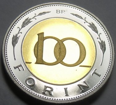 Rare Bi-Metal Proof Hungary 2003-BP 100 Forint~Only 7,000 Minted In Budapest~F/S
